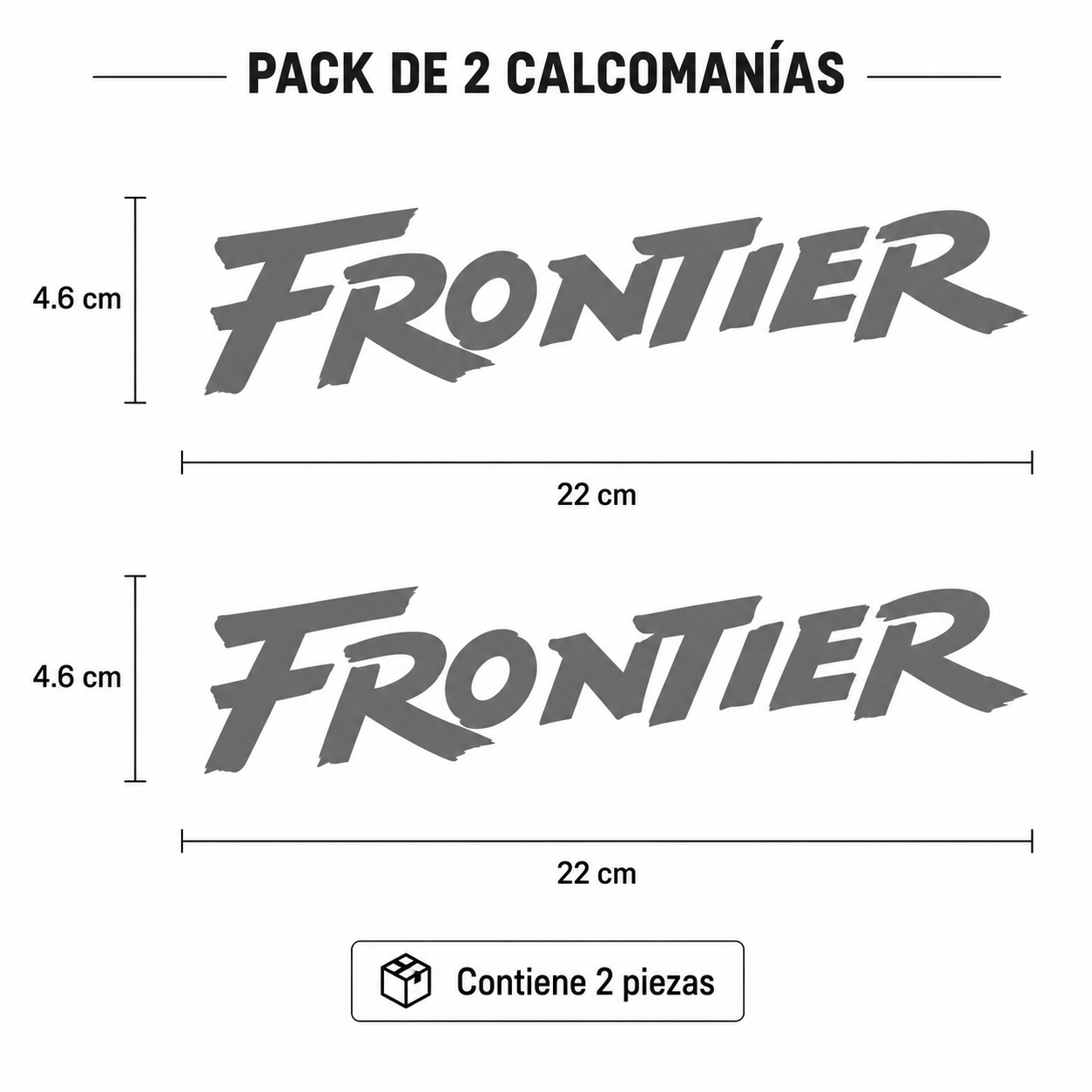 Calcomanías Frontier 22x4.6 cm – Pack 2 Piezas en Vinil