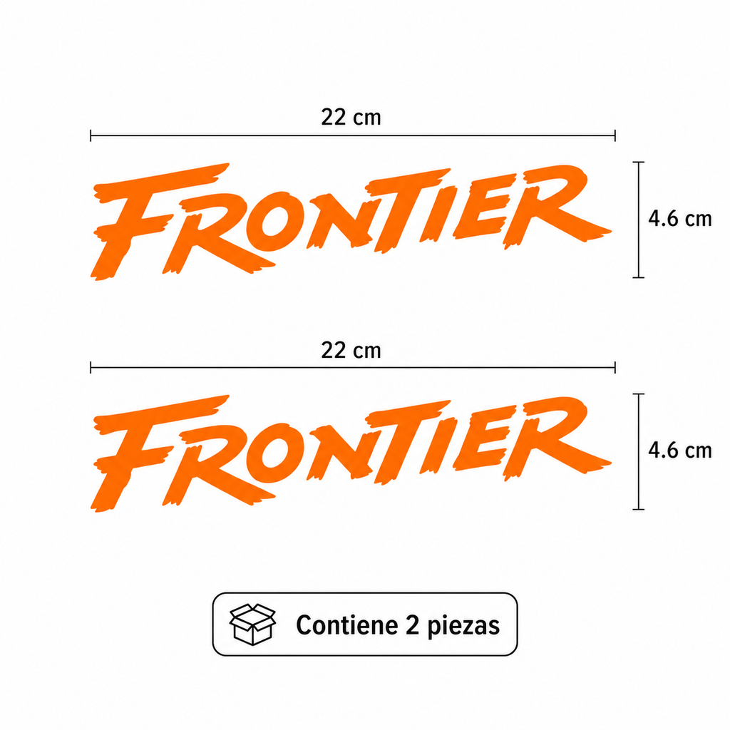 Calcomanías Frontier 22x4.6 cm – Pack 2 Piezas en Vinil