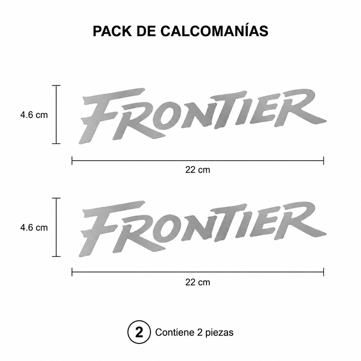 Calcomanías Frontier 22x4.6 cm – Pack 2 Piezas en Vinil