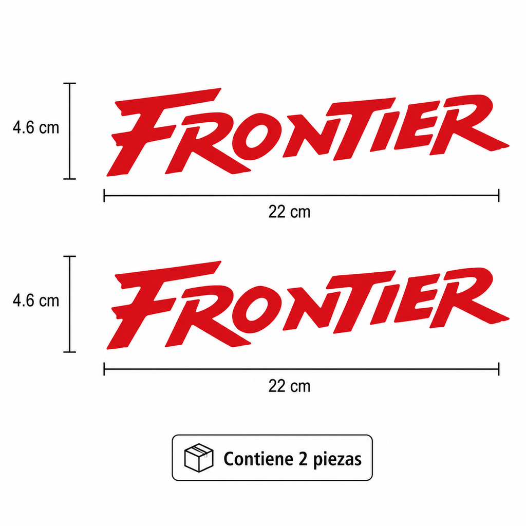 Calcomanías Frontier 22x4.6 cm – Pack 2 Piezas en Vinil