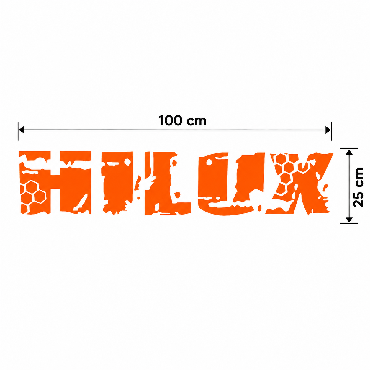 Sticker Toyota Hilux para Caja Trasera – 100x25 cm